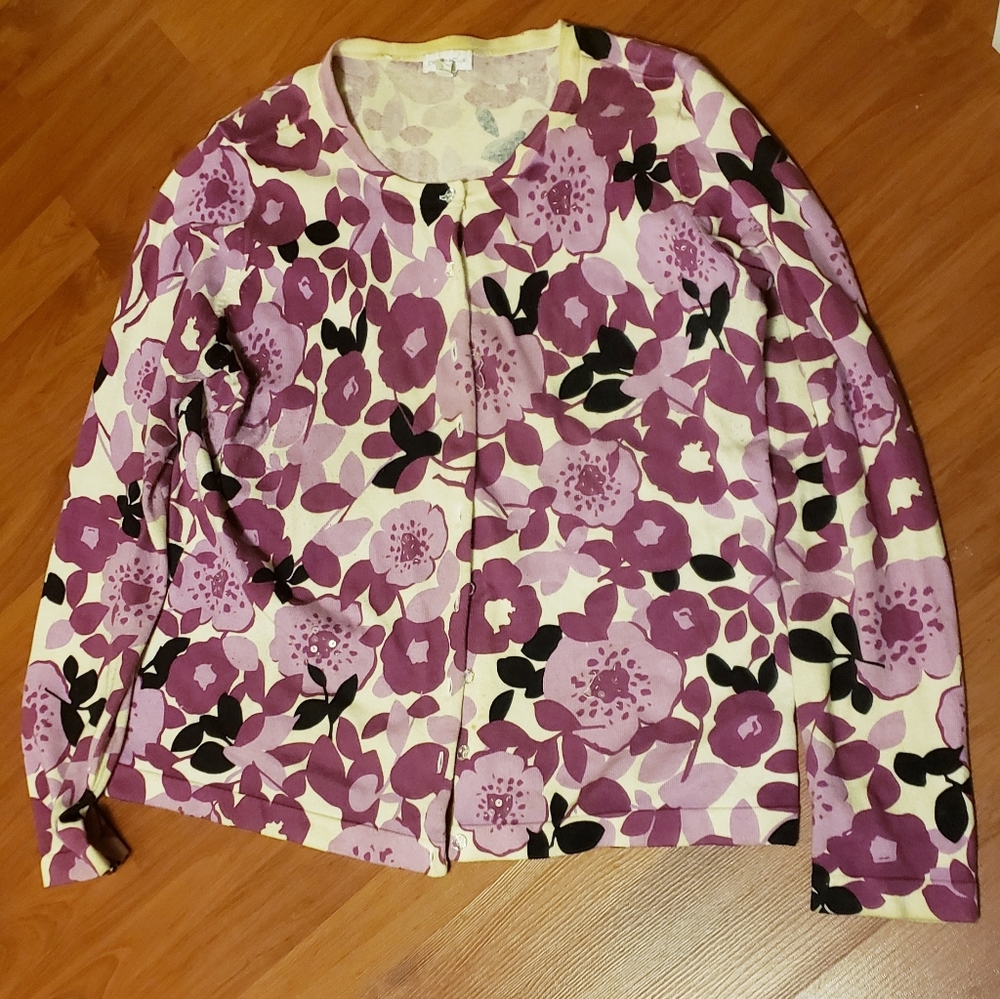 Charter Club Floral Cardigan